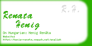 renata henig business card